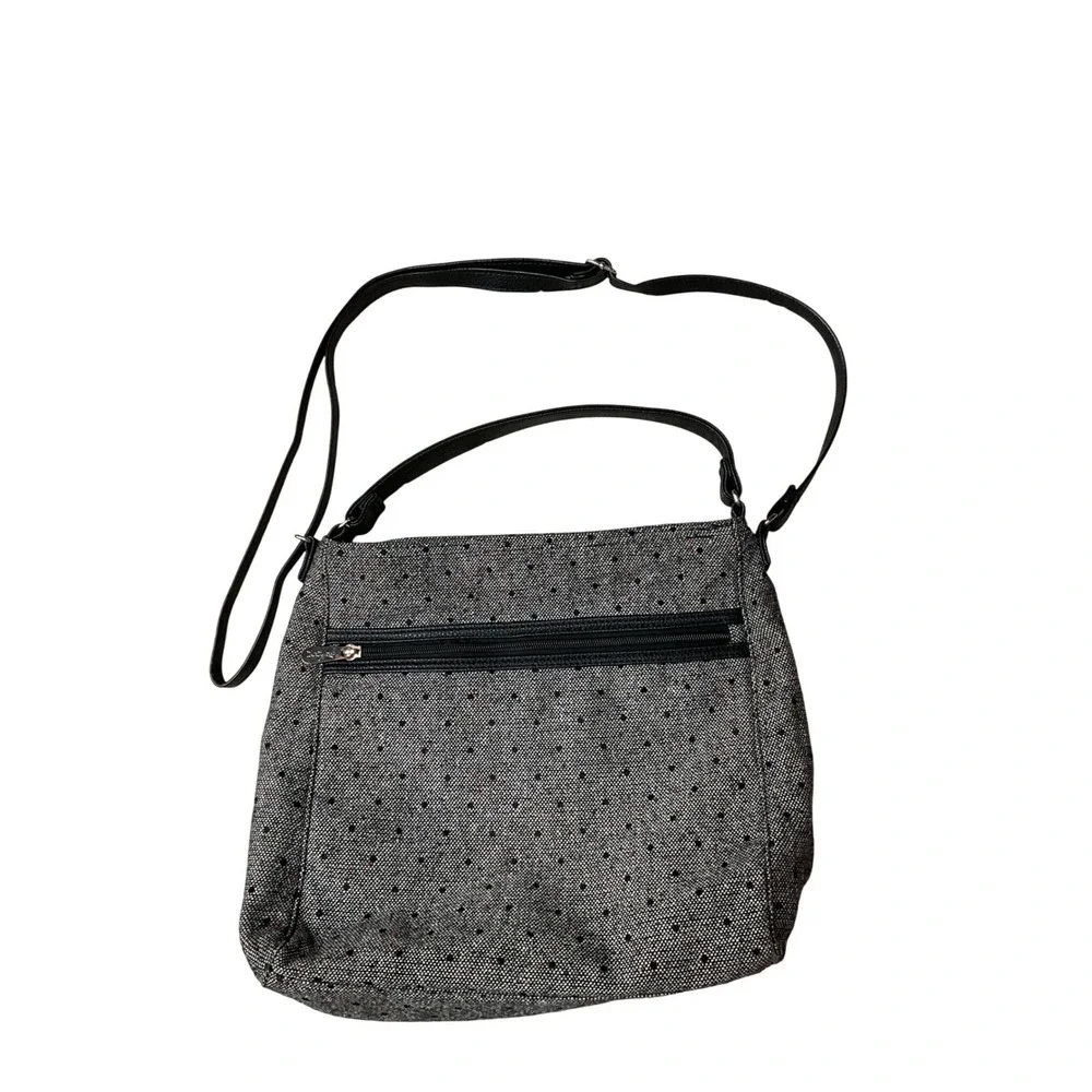 thirty-one‎ Women's Black Tweed Dot Casual Top Handle Crossbody Bag One Size